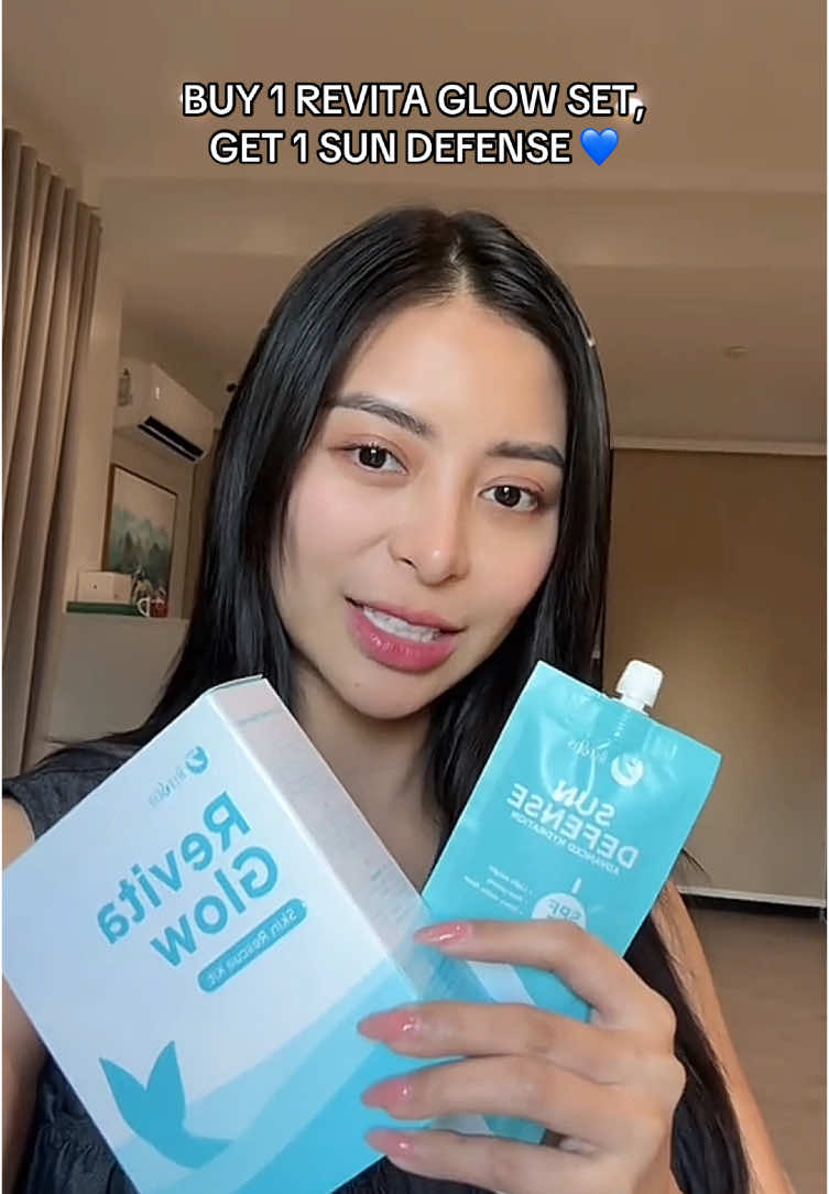 Limited stocks lang po ito! Humabol na sa mga gusto ng glass skin at mild exfoliating! 🫶🏻💙 BUY 1 REVITA GLOW SET,  GET 1 SUN DEFENSE! 🥰 #herskin #herskinrevitaglow #herskinbykathmelendez 