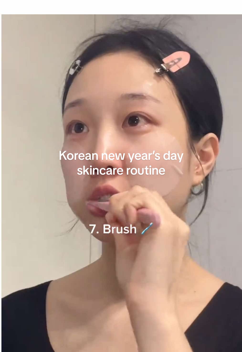 Korean new year day’ skincare routine 🌕 설날 잘 보내세요 ❣️ @beplain.us @I’m from Influencers @APRILSKIN USA @Celladix Store US @힌스 hince_official . #newyearroutine #skincareroutine #koreanskincare #glassskin #skincaretips #cleansing 