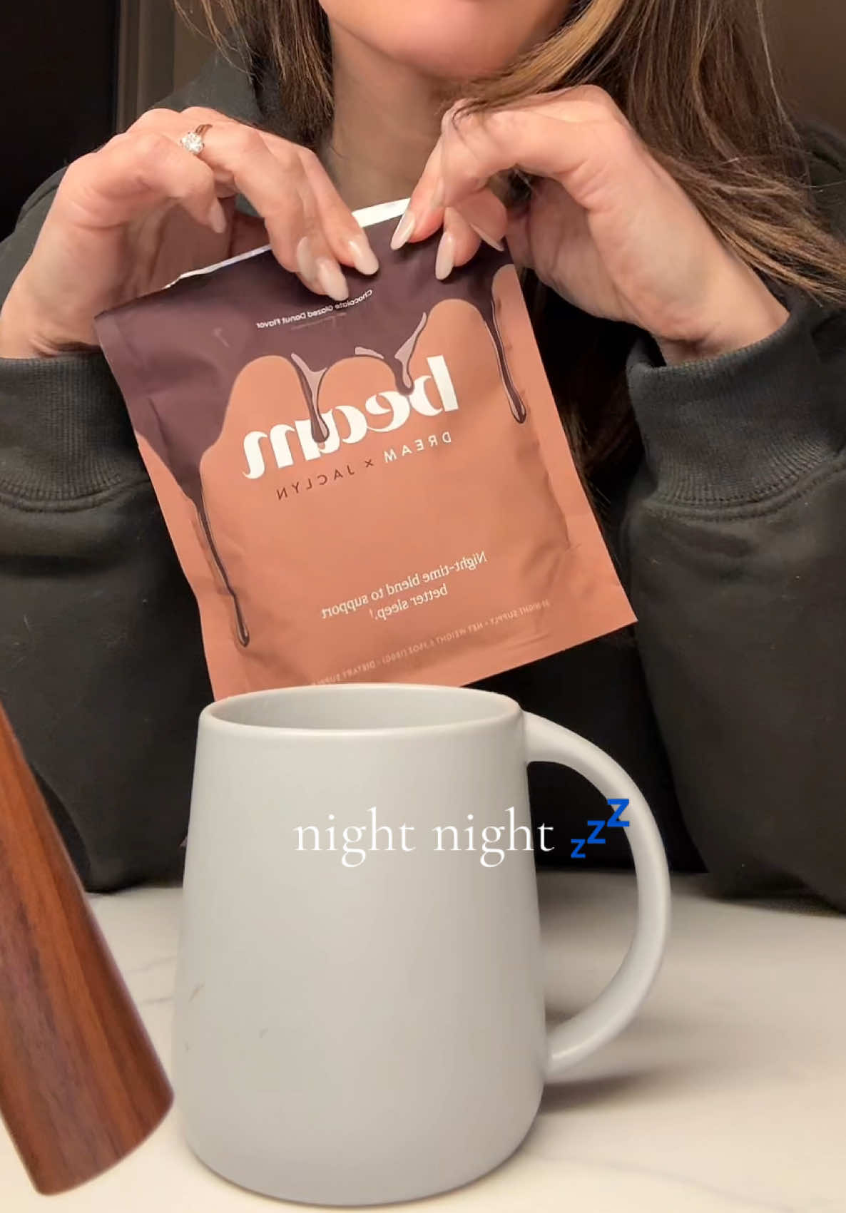 Nighty night, off to have the best sleep 💤  #beamdream #jaclynhill #sleep #magnesium #melatonin #donut #chocolate #chocolatedonut #glazeddonut #fyp 