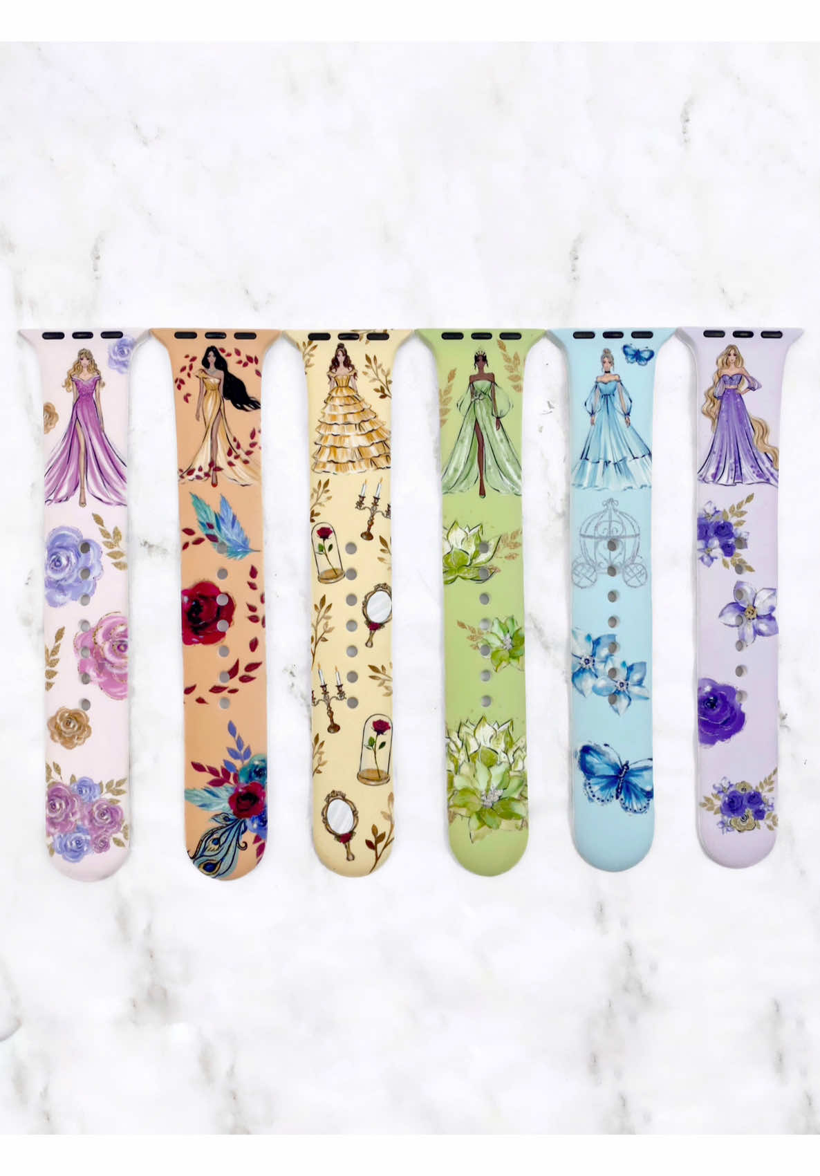 Princess watch bands ✨ #princesses #applewatch #fitbit #samsung #watchband 