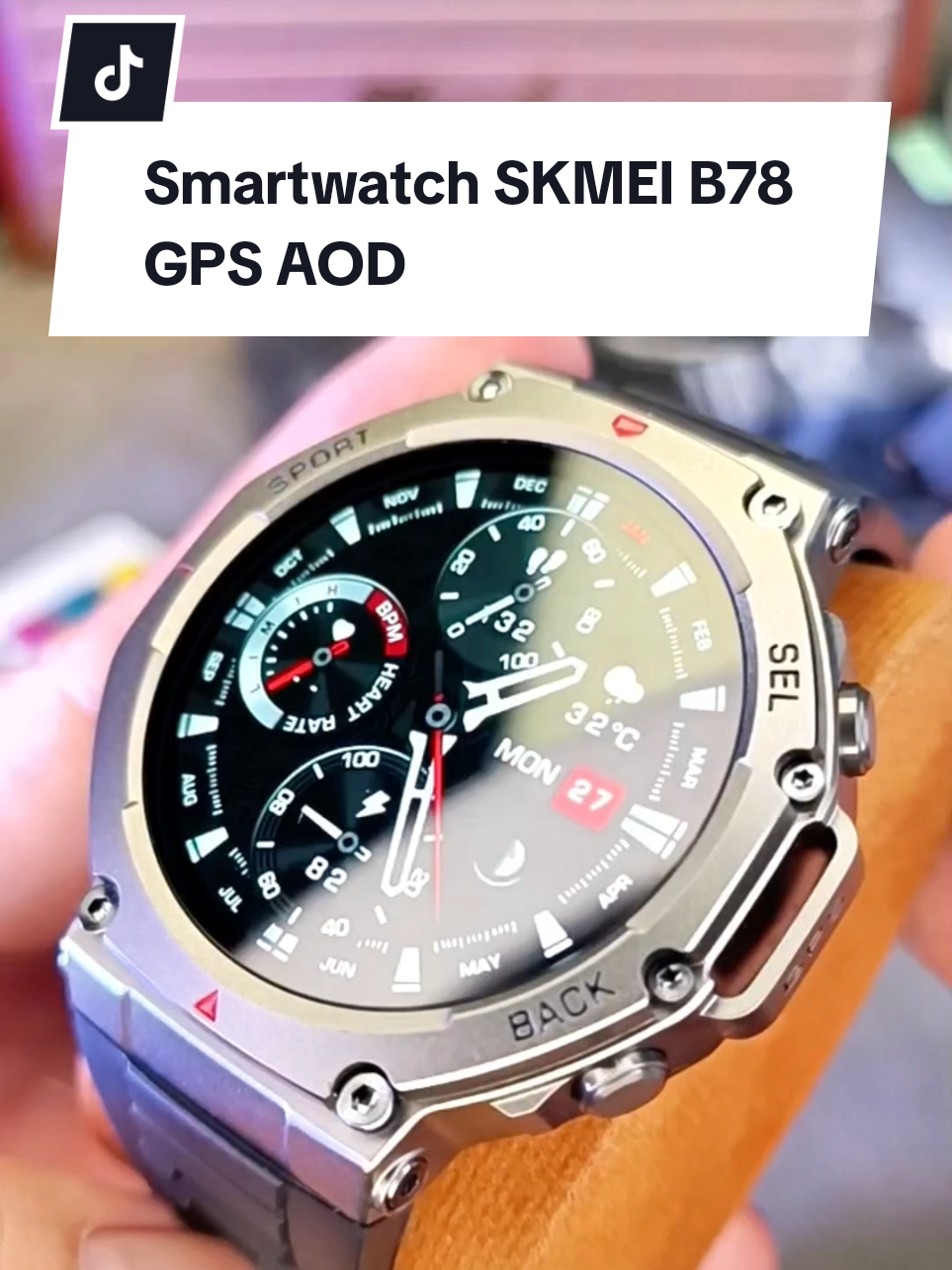 Smartwatch SKMEI B78 Amoled display built-in GPS 6satelit dualban connect strava real-time Gps tracking map route back mode interval  #smartwatch #smartwatchskmei #skmeib78 #promogajian #paydaysale #smartwatchgps 