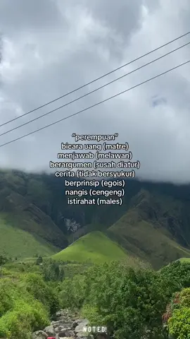“perempuan” #noted #notes #perempuan #cewe #wanita #foryou #matre #melawan #egois #cengeng #malas #tidakbersyukur #fypシ゚ #fypシ゚viral🖤tiktok #reels #katakata 