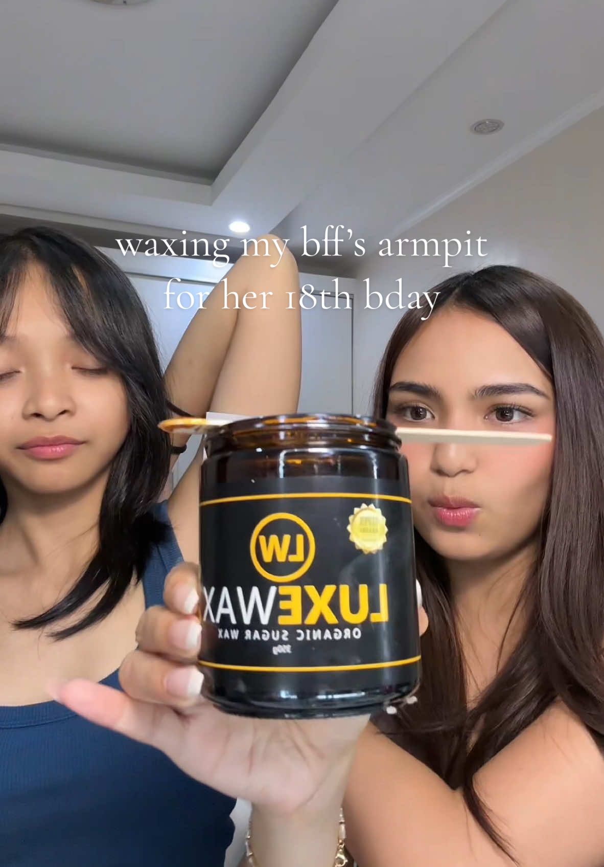 masanay ka na sa girlhood essentials boss @daneshka 💋  @LUXEWAX thanks luxewax mas nakakashekep talaga pag smooth armpits ✨