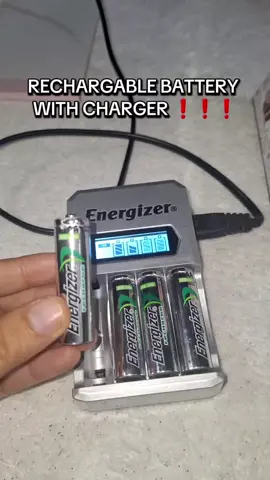 RECHARGABLE BATTERY WITH CHARGER ❗️🌸 #aabattery #aaabattery #rechargeablebattery #battery #energizer 