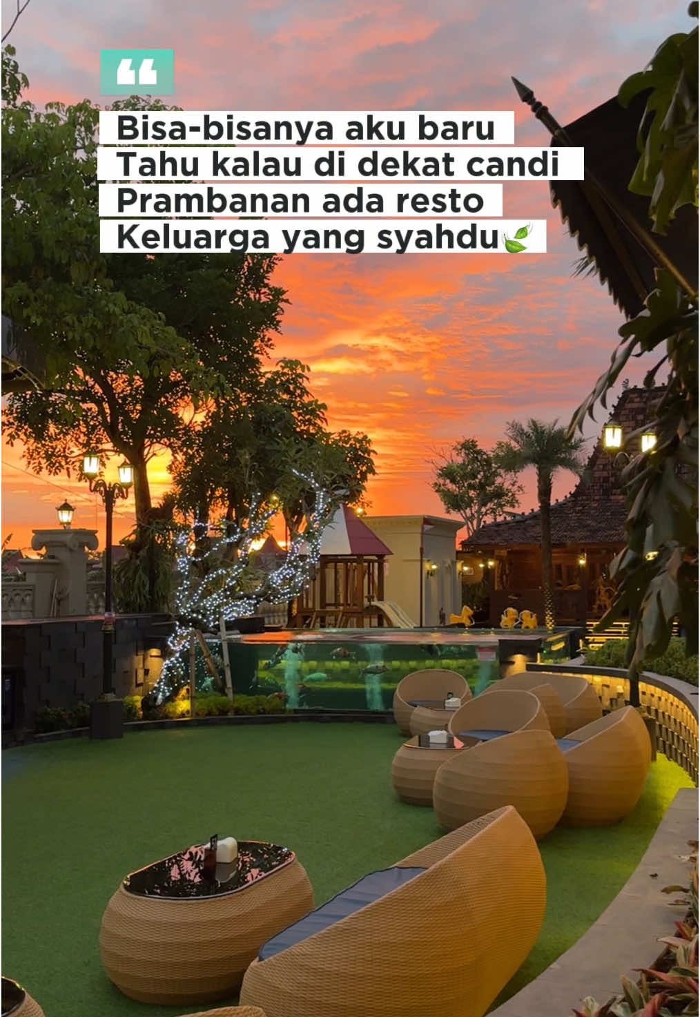 Resto syahdu yang family friendly di dekat candi Prambanan #jogja #kulinerjogja #restojogja #jogja24jam 
