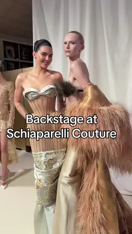 Go backstage at Schiaparelli couture with #KendallJenner and #AlexConsani. 