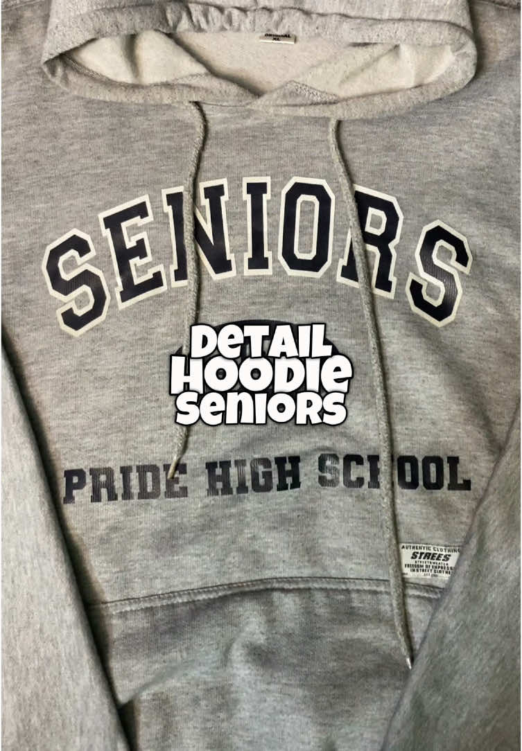 Detail hoodie seniors #fyp #BeliLokal #WIBGajian #outfitmurah #hoodie #hoodiemurah 