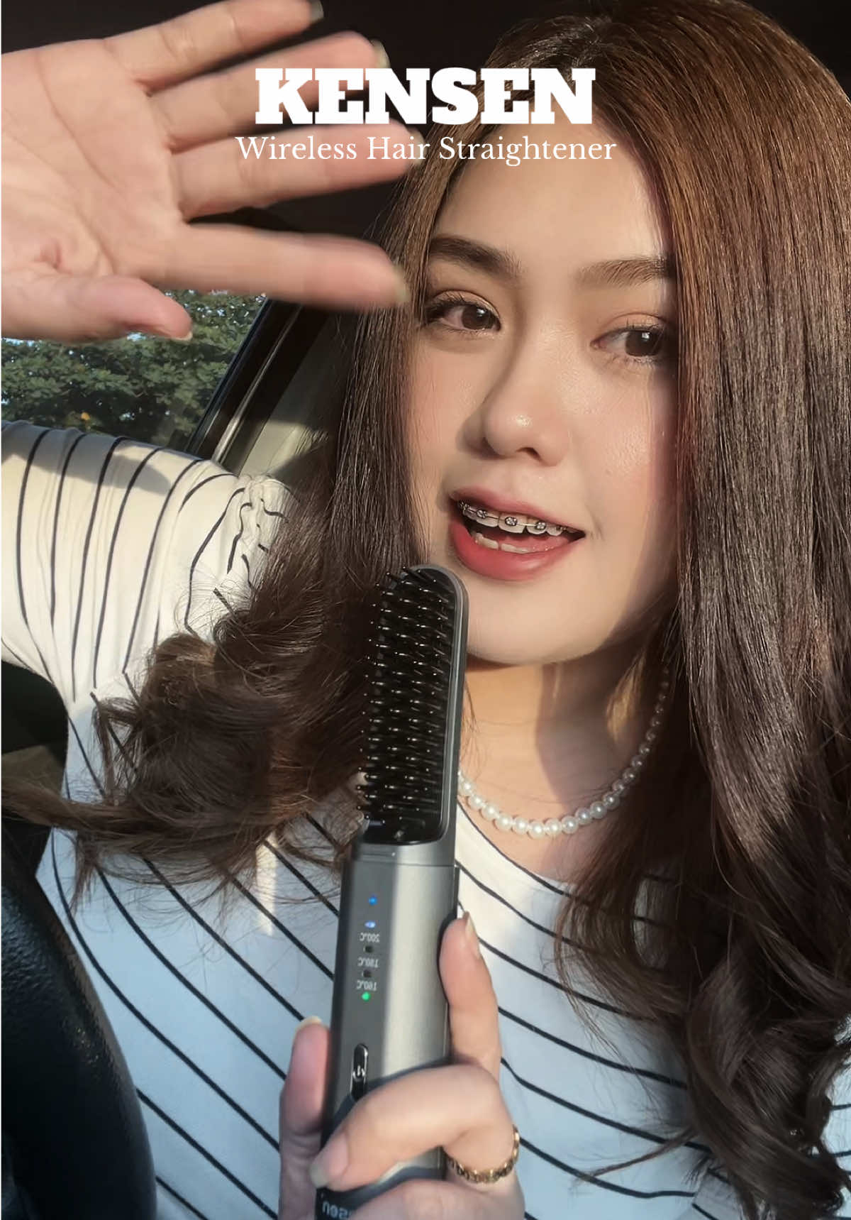 Perfect sa mga laging nagmamadali at walang time magayos sa bahay 😍 #kensen #hairstraightener #hairstyle #cordlesshairstraightener  