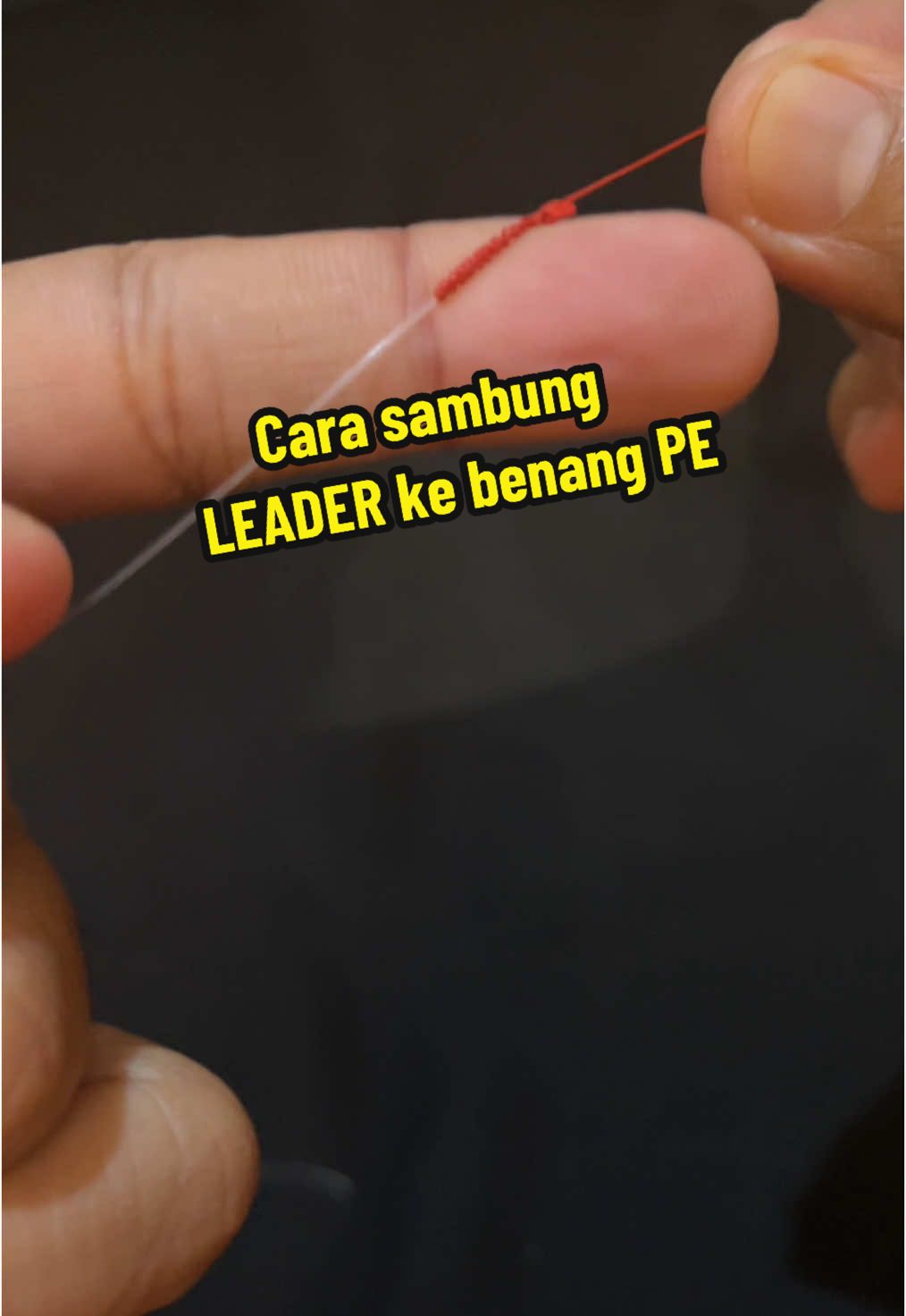 Cara sambung LEADER ke benang PE #casting #benangpe #toturial