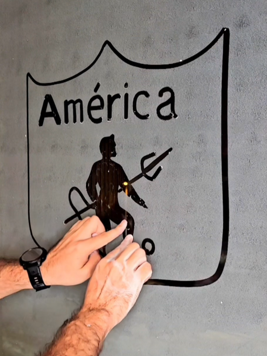 Anérica de Cali logo two hands drawing #américadecali #americadecali #americadecalioficial #america #américa #losdiablosrojos #elrojo #lamechita #colombia #cali #categoríaprimeraA #footballlogo #footballtiktok #ambidextrous #twohandsdrawing 