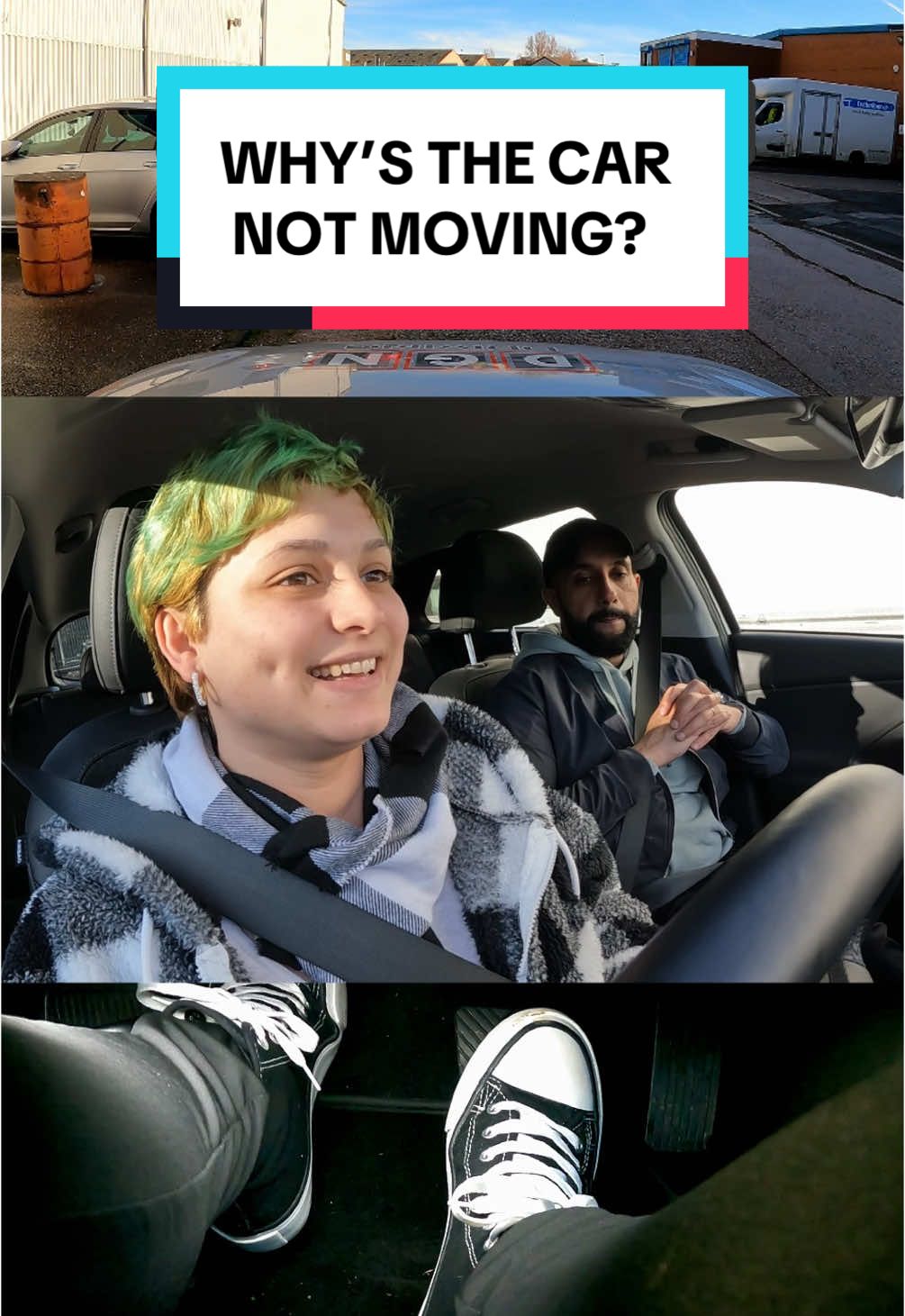 DID YOU NOTICE WHY THE CAR WASN’T MOVING #drivingtest #driving 