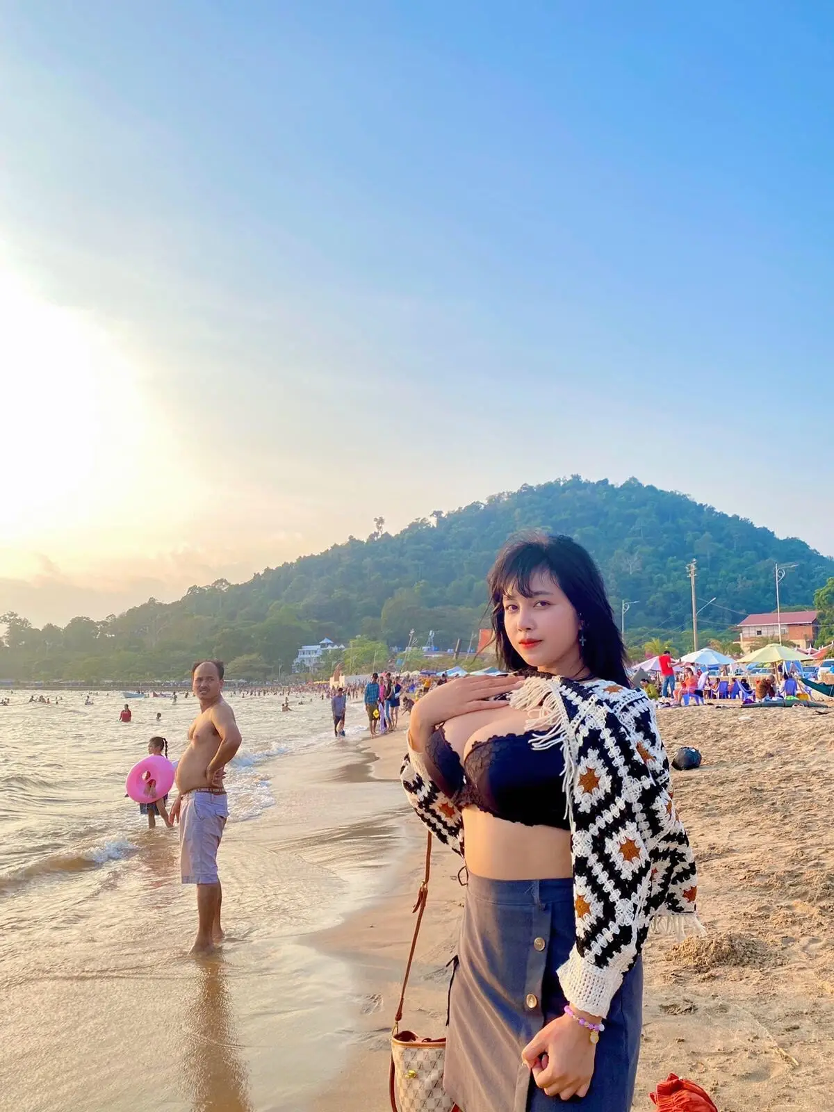 ទៅលេងសមុទ្រមួយ ពួកម៉ាក 🥺 #fyp #music #sunset 