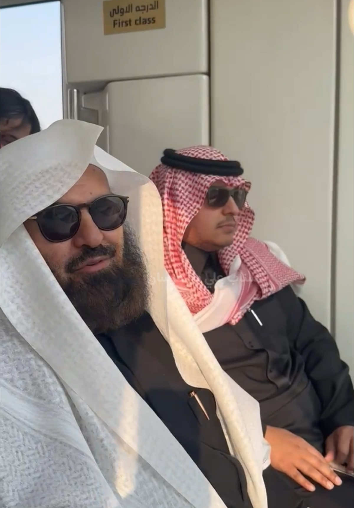من داخل مقصورة #قطار_الرياض  الشيخ #السديس 