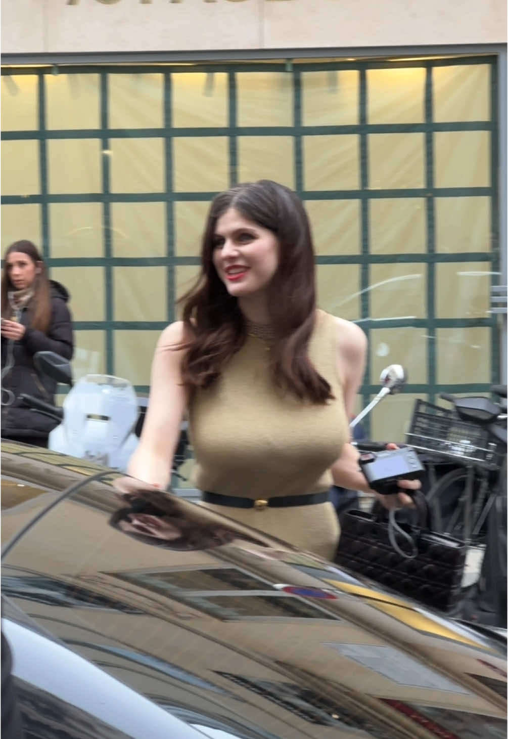 Alexandra daddario after the dior show in Paris #fyp #fw #paris #pfw #dior  #baywatch #mayfairwitches #percyjackson 