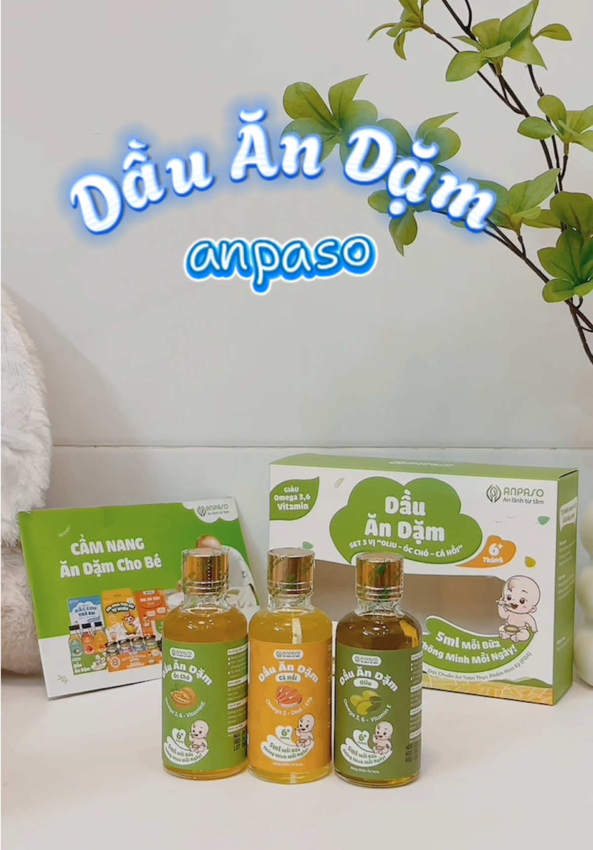 Dầu ăn dặm Anpaso cho bé iêu giá bình dân -chất lượng miễn chê #mebimreview #embe #mebimsua #andam #dauandamanpaso 