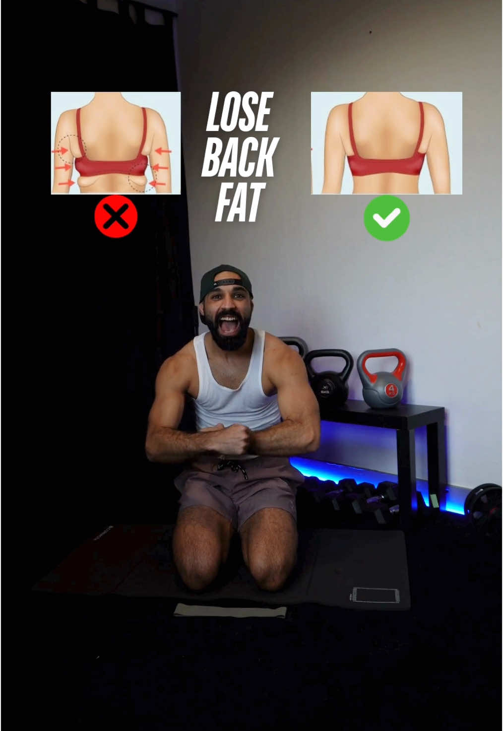 Back fat lose with 5 exercices🥵 Try / save / share ❤️ -5 exercices  -4 rounds  -30’sec work -20’sec rest  -1 min rest between rounds  . . #weightloss #cardio #backworkout #homeworkout #Fitness #motivation #coach #viral #foryou #explore 