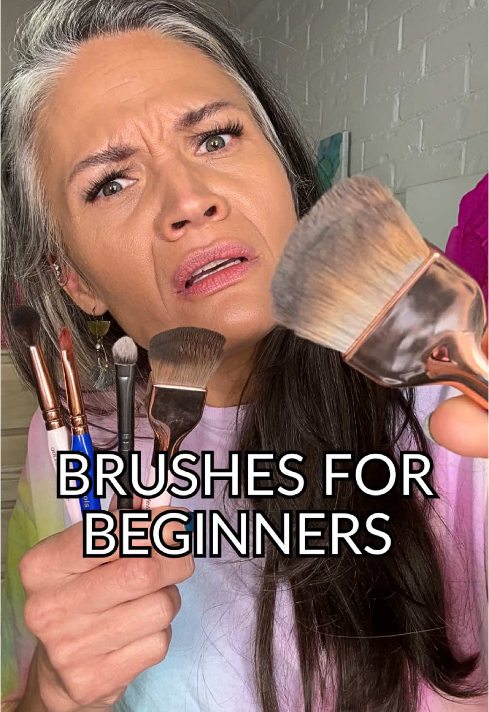Feel like an idiot when you look at your makeup brushes. You can’t figure out why there are 20 different shapes and sizes for foundation brushes. You aren’t alone. It is one of the top 5 questions people ask me. One time I asked my friend for a highlighter brush and she handed me a huge fan brush. Sure enough it said “highlighter” on it. But my highlighter brush was small and round. So I don’t like the labels on brush. The are SOOOO different from brand to brand. So I teach you which shape does what. What size you need. And I make makeup brushes make sense. #makeuptutorial #makeuptipsandtricks #makeupbrushes #makeup
