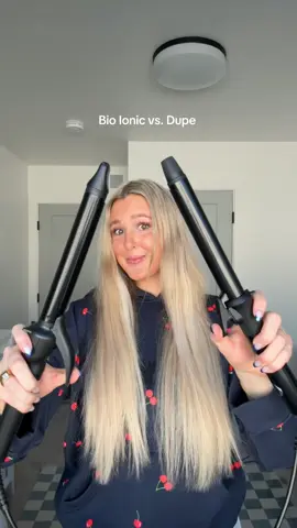 Which side do you like better? Or is there even a difference? #bioionic #bioionicdupe #bioioniccurlingiron #bioionicvsdupe #curlinghairhacks #curlinghair #hairtutorial #utahcurls 