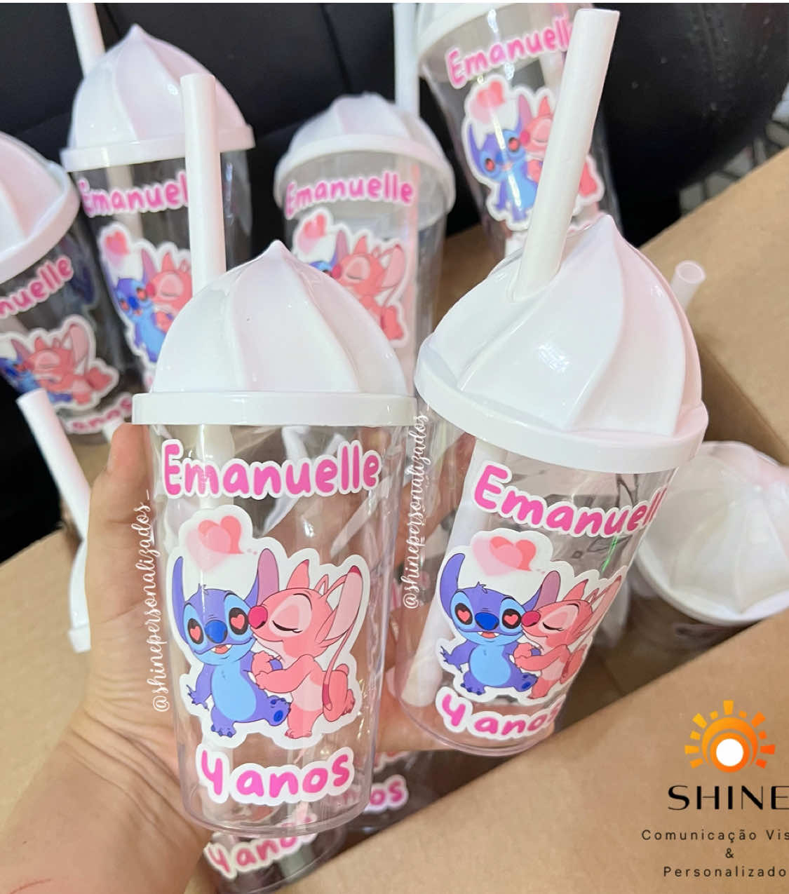 Copo com canudo personalizado  #copopersonalizado #copochantilly 