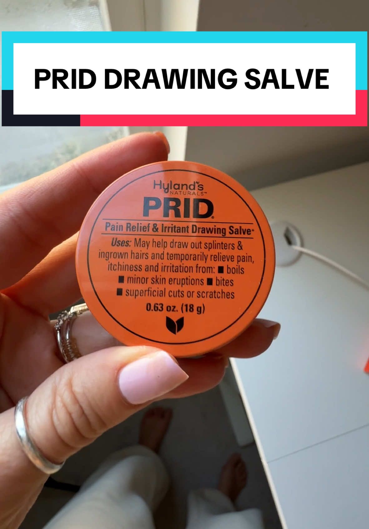 Love this stuff! #prid #drawingsalve #salve #splinterremoval #cysticacne #pridsalvecysticacne #pridsalve #ingrowns #hylandsnaturals #coldsores #LifeHack #skincare #tiktokshop #blowthisupplease 