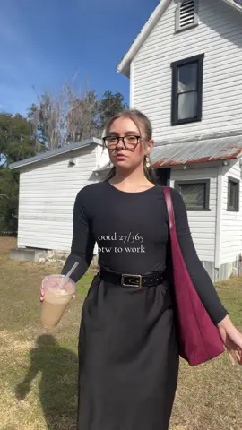 Tbh wasn’t feeling like getting dressed for work today so we just opted for all black #OOTD #outfitinspo #workoutfit #workoutfitinspo #satinskirt 