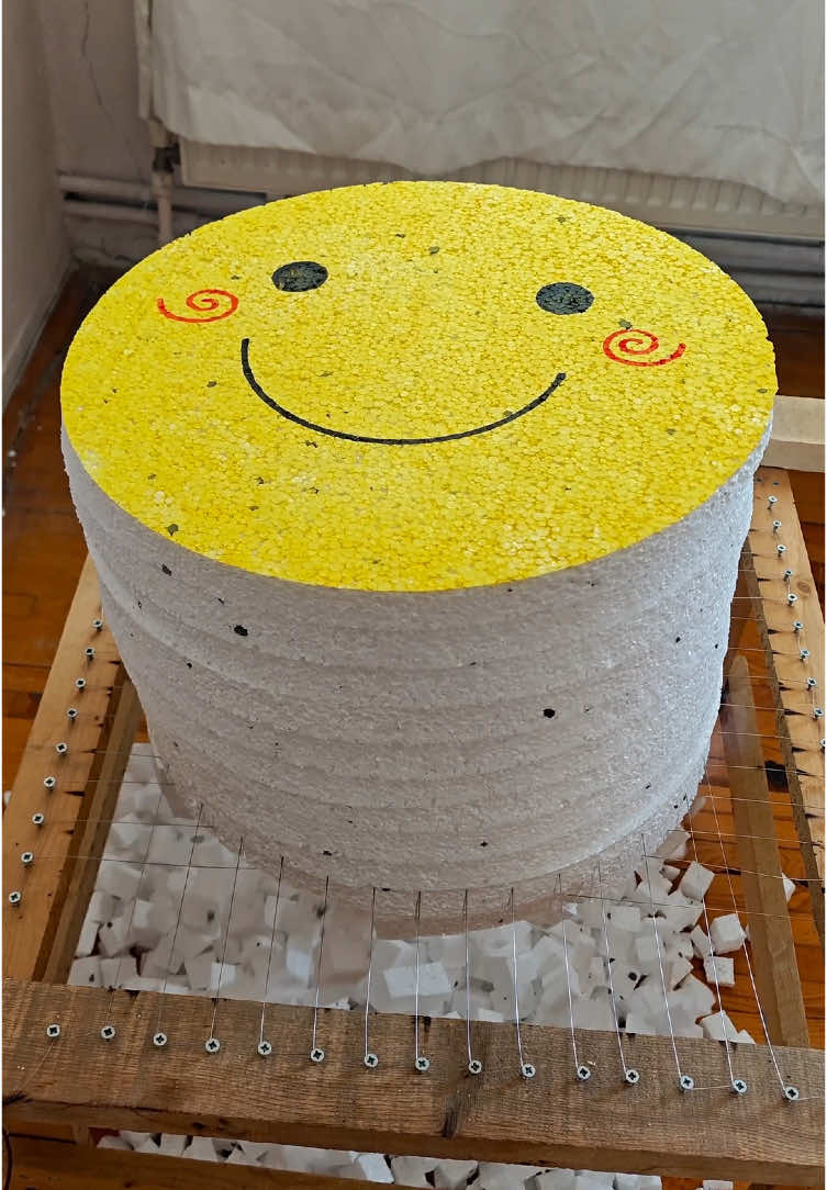 Satisfying styrofoam cutting like butter 🧈😱 #satisfying #asmr #Science #fyp