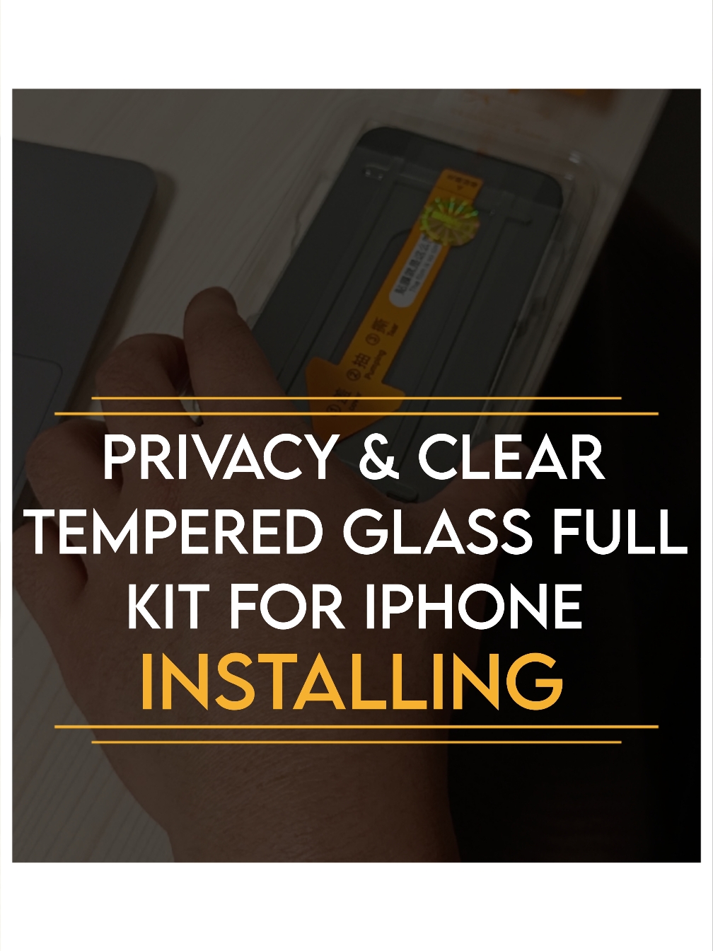 PRIVACY & CLEAR TEMPERED GLASS FULL KIT FOR IPHONE: INSTALLING📱#tiktoksell #tiktokseller #tiktokaffiliate #tiktokbudol #tiktokbudolfinds #affiliates #budolfinds #budol #fyp #foryou #foryoupage  #magalpok #pachokoy #sell #seller #selling #quality #affordable #best #bestproducts 
