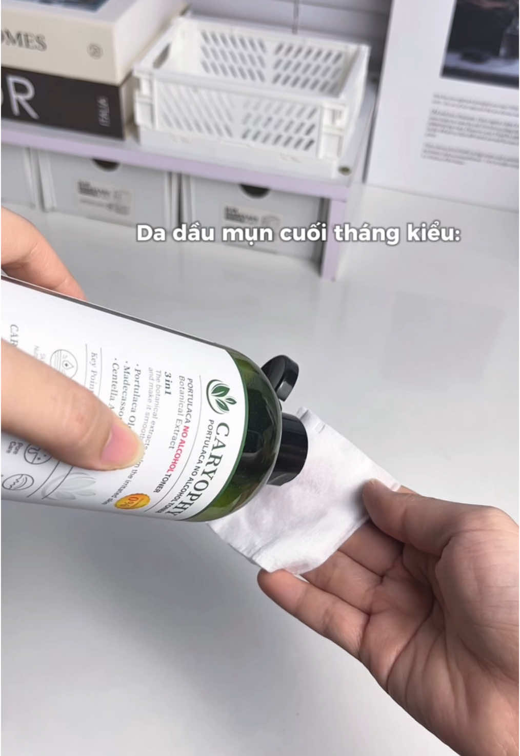 Toner chân ái cho da dầu mụn, tui sẽ dùng thêm 10 năm nữaaa #xuhuong #caryophy #toner #dadaumun #skincare 