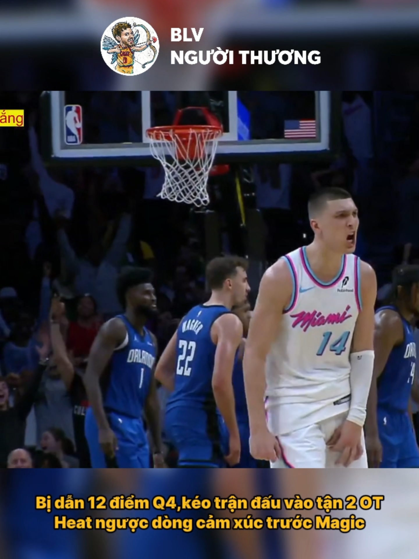 Bị dẫn 12 điểm Q4,kéo trận đấu vào tận 2 OT Heat ngược dòng cảm xúc trước Magic #NBA #bongro #basketball #thapcamtv #sportsontiktok #trending #xuhuong