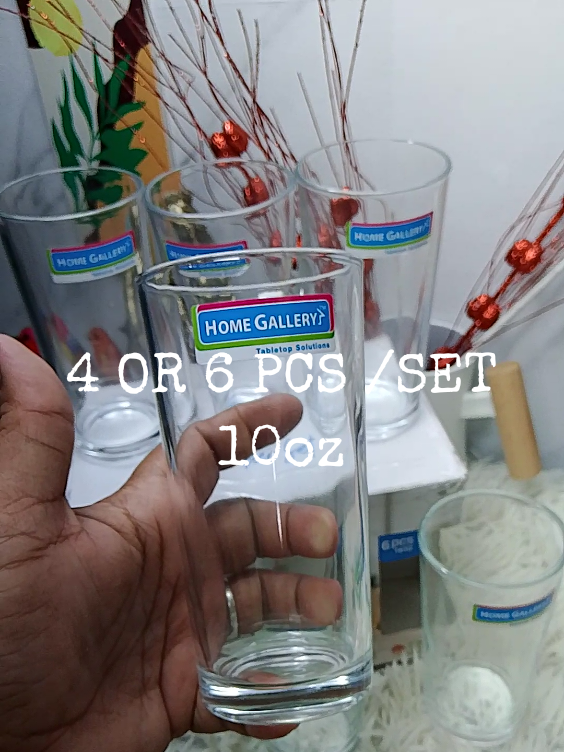 HOME GALLERY GLASSWARE SET 4 OR 6 PCS SET 10oz #KITCHENESSENTIALS  #HOMEGALLERY  #HOMEGALLERYGLASSWARE  #GLASS #fyp  #GLASSSET 