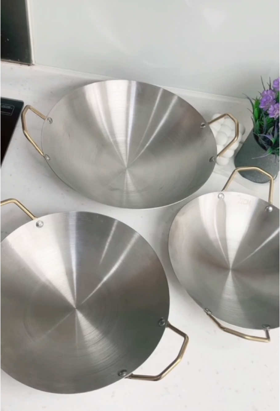 Wajan Silver 3 ukuran 😍 #fyp #paydaysale #wibgajian #wajan #wajanantilengket 