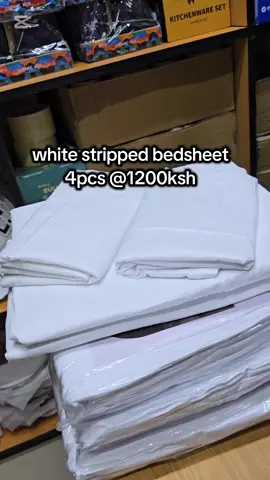 white stripped bedsheet  4 pc 2 bedsheet  2 pillow case  @1200 #stevehub254 #unfreezemyacount #viral #trend 