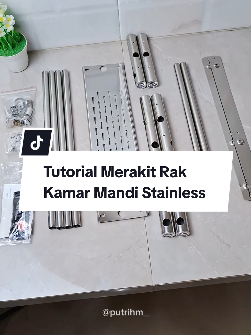 Tutorial cara merakit rak kamar mandi stainless #rakkamarmandi #rakkamarmandistainless #tutorial 