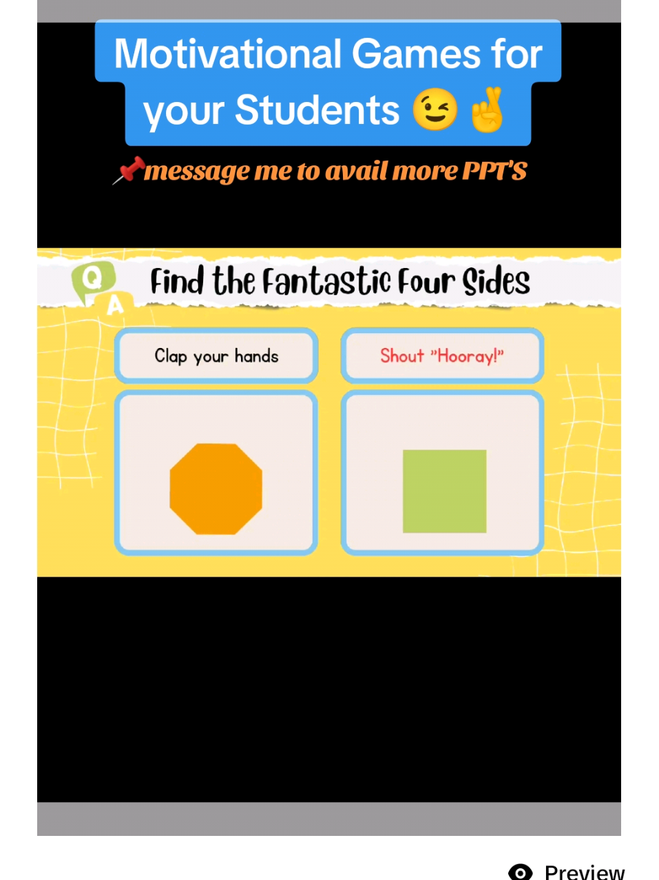 Find the Fantastic Four sides?  Topic: (Quadrilateral) PARALLELOGRAMS✨  ~Interactive MOTIVATION TEMPLATE for your Demo Teaching (𝘦𝘥𝘪𝘵𝘦𝘥 𝘱𝘱𝘵) 𝙼𝚎𝚜𝚜𝚊𝚐𝚎 𝚖𝚎 𝚗𝚘𝚠! 𝚃𝚘 𝙰𝚟𝚊𝚒𝚕 𝚝𝚑𝚒𝚜🧡 #parallelogram #fantasticfoursides #shapes #quadrilateral #pptmotivation #ppt #motivation #motivationideas  #motivationpartfordemoteaching  #demoteaching  #motivationfordemoteaching  #fyp  #fypviral  #foryoupage #foryoupage #4u  #parasayo #foryou #4upage  #teachersoftiktok #foru  #foryoupageofficial  #teachers #guro 