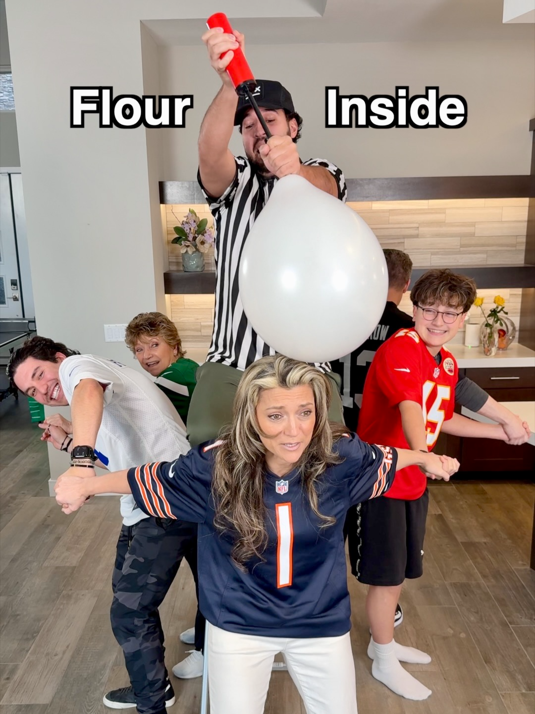 POP Goes the Balloon Full of Flour 🫣 #countinggame #footballpartyideas #familygames #vegastiktok