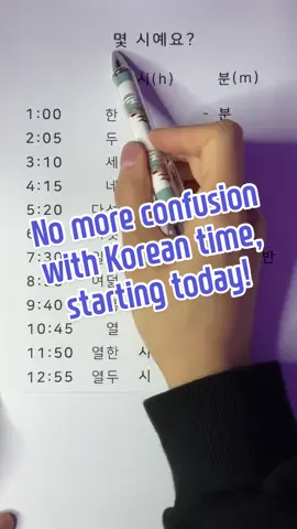 No more confusion with Korean time, starting today. *8:35(심➡️삼) #promise##seoul##korean##newyear##numbers##sino##native##hangeul##kdrama 