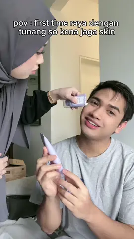 kena la handsome handsome🙈 #skintifcmy #mattesunscreen 