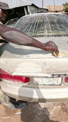 Car painting process in Africa  #africa #painting #DIY 