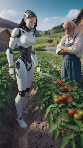 Robots can help with farm work too😃 #robotics #farming #ai 