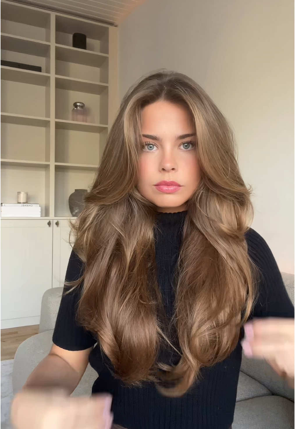 Missed making these videos 🖤  #hair #brown #hairstyle #hairtok #haircut #hairstyles #golden #blowout #layers 