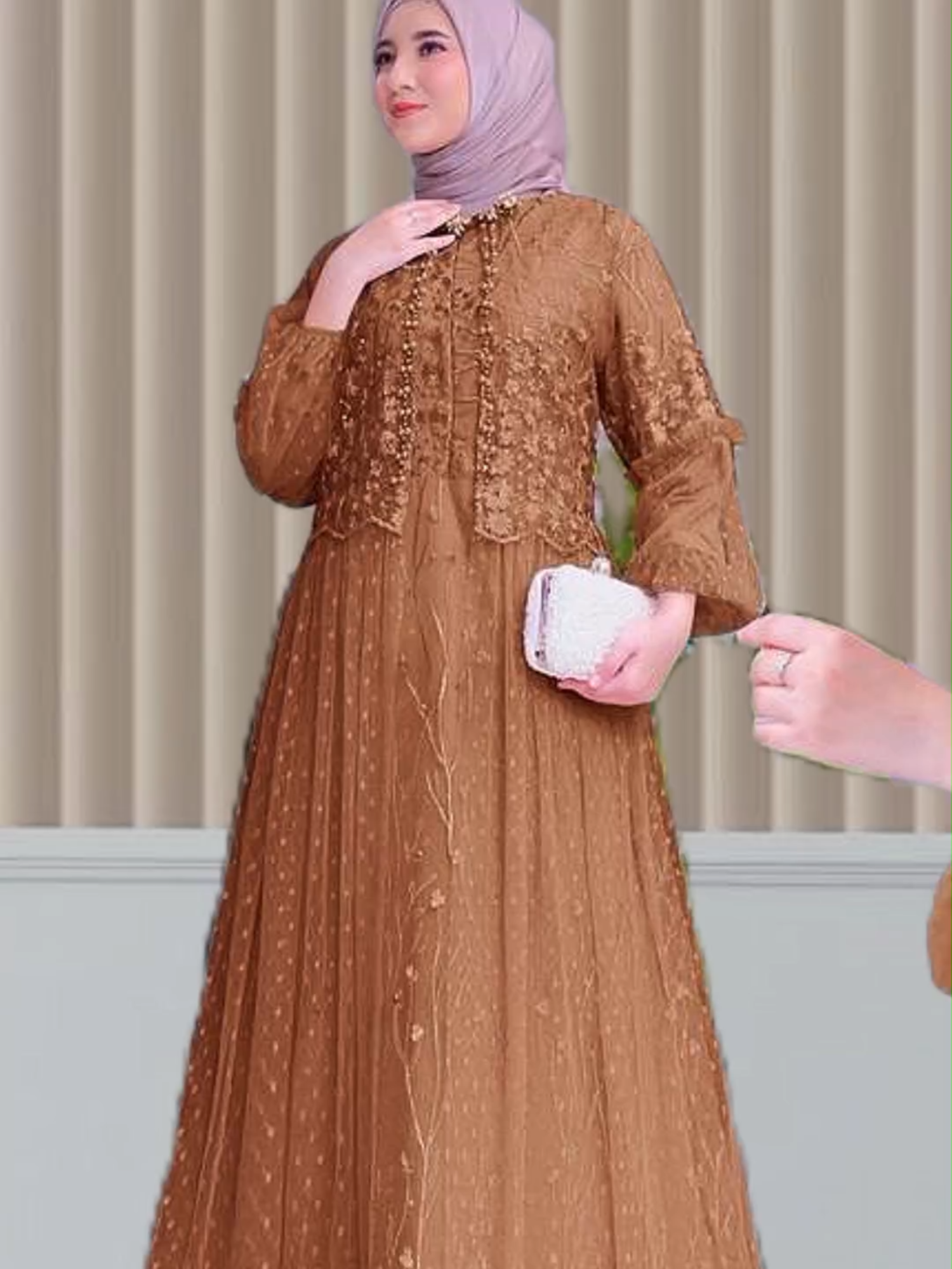 Maxi Rafika ( M L XL XXL 3XL)Gamis pesta brukat mewah Gamis brukat muslim wanita/Gamis model  Kombinasi Mutiara HARGA PROMO Rp129.000 #gamis #dress #gamisbusui #gamisbrukat #dreebrukat #gamiskondangan #gamispesta