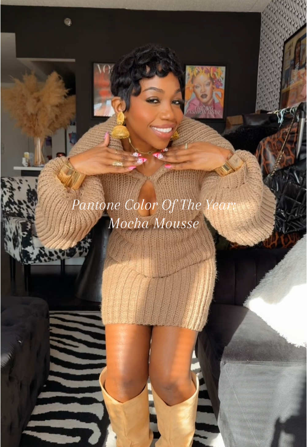 Pantone says the color evokes a desire for comfort and captures a global mood of connection, harmony, and contentment  . . . . . . . #mochamousse #ootdfashion #outfitoftheday #fashiontiktok #OOTD #ootdinspo  #CapCut 