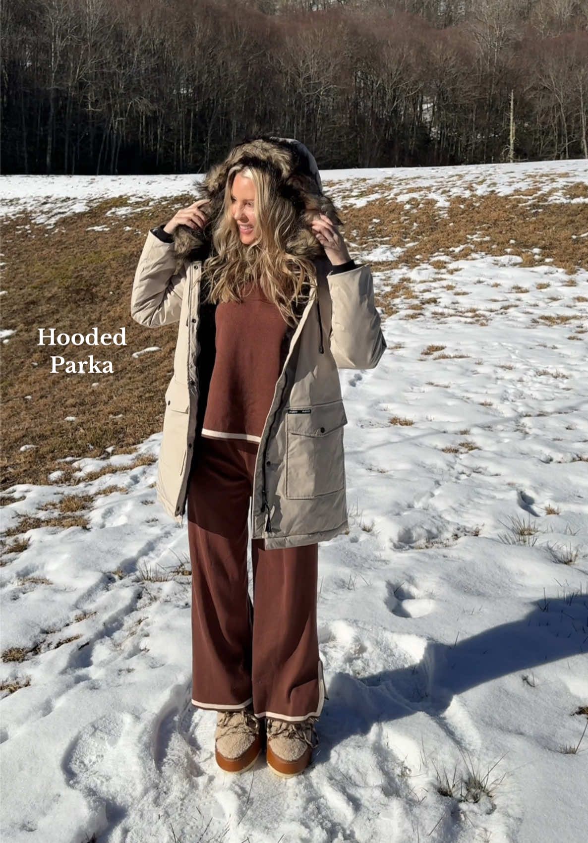 Love this faux fur parka, the perfect winter coat! #tiktokshop #tiktokmademebuyit #tiktokshopfinds #tiktokshopping #wintercoat #puffit #coat #TikTokFashion #affordablefashion #winterfashion 