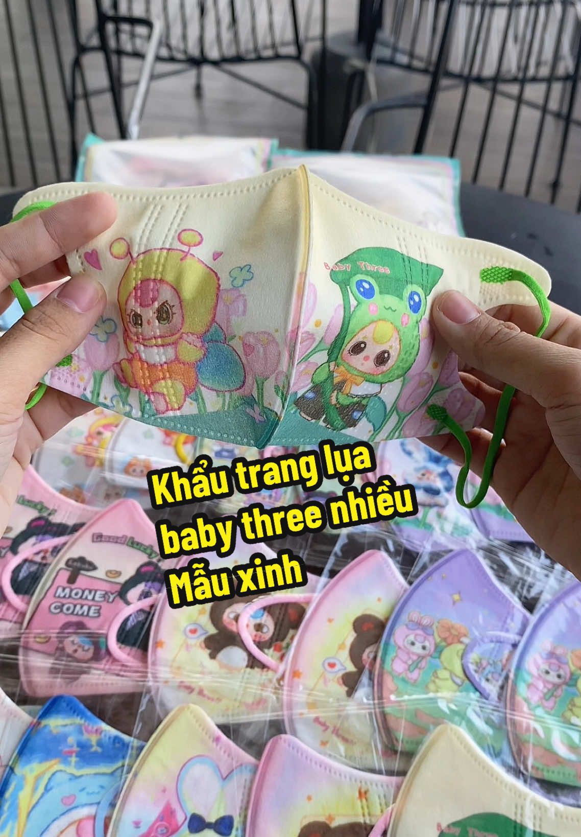 Bộ sưu tập khẩu trang lụa Baby Three cho bé có đủ size 0-9t đeo #xuhuong #khautrangchobe #khautrangtreem #mevabe #viralvideo 