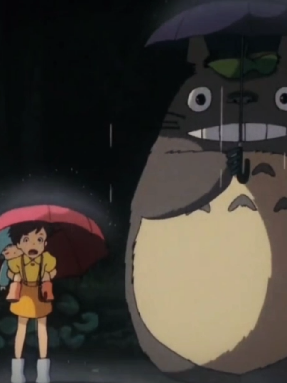 só mais uma cena do Totoro pq adoro esse filme 🥺  #myneighbortotoro #meuamigototoro #studioghibli #cute #japanese #rain  #ponyo #howlsmovingcastle 
