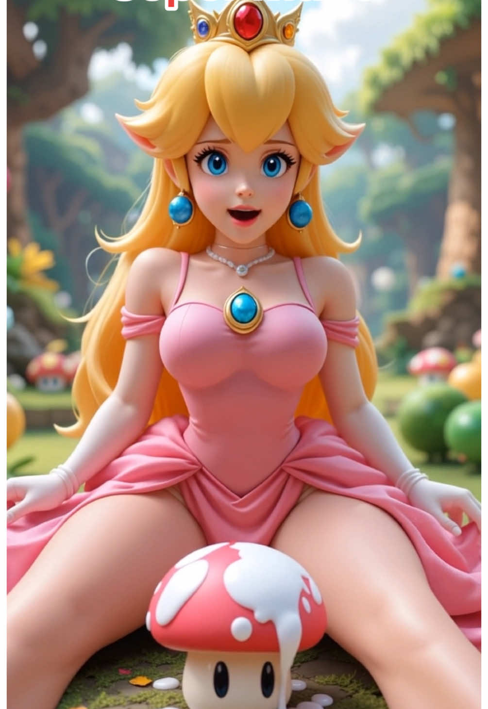Why is there slime on the mushroom? Princess Peach? Cheating on Mario? #ai #mario #supermario #peach #princesspeach #supermariobros #aigirlfriend 