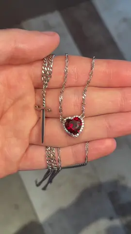 Don’t let your girlfriend see this before Valentine’s Day#couplenecklace #couplejewelry #couplegiftideas #valentinegiftideas #valentinegifts #matchingjewelry Heart and Sword Matching Necklaces for Couples