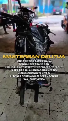 Honda CBR150 Tampil galak dengan ban Anti Meleset , Michelin Pilot Street 2 sepasang dengan size🔥 Belakang : 120/70-17 Depan : 90/80-17 Sorrrr kunjungi bengkel kita Masterban Delitua 🔥 ➡️ Cengkeraman terbaik di jalan basah  MICHELIN Pilot Street 2 memiliki pola tapak yang terinspirasi oleh MotoGP™, dengan lekukan tengah kecil dan lekukan samping progresif yang dirancang untuk meningkatkan jalur evakuasi air. ➡️ Ban yang diciptakan agar tahan lama  Didesain khusus untuk sepeda motor Anda, kedalaman tapak dan compound khusus untuk memaksimalkan jarak yang dapat Anda tempuh  ➡️ Menghindari kejutan di jalan raya yang tidak menyenangkan Compound dan pola tapak membuat MICHELIN Pilot Street 2 mejadi partner untuk meliuk-liuk melalui lalu lintas di permukaan jalan kering & basah. Sangat responsif terhadap pola berkendara, MICHELIN Pilot Street 2 menawarkan pengendaraan yang aman dan menyenangkan. Masterban delitua juga menerima pengiriman barang antar kota maupun antar pulau ya mazzseee pasti amanah 😊 Melalui proses transfer terlebih dahulu & barang langsung kita packing & kita kirim hari itu juga mazzsee🔥 Masterban deli tua juga melayani :  > Ganti ban > Ganti oli > Ganti sparepart > Ganti battery > service cvt > Service mesin  > Service injector > Bongkar mesin > Isi cairan tubeless > Tambal tip top > Bikin lingkar atau aloy Jadi tublles Buruan kunjungi masterban deli tua yg beralamat di Jl. Besar deli tua depan zon ria di samping bank sumut deli tua 📌info Masterban Deli Tua (DT) Medan 0811-6146-586 https://maps.app.goo.gl/tLhL3WEBBDUgKq8UA Klik link di atas maka langsung muncul lokasi bengkel kita di google maps kalian 😊 Jam operasional kerja : Senin s/d sabtu : 08:30 - 17:30 Minggu : 08:30 - 16:00 Nah buat kalian yg mau kosnsultasi bisa hubungi kita via wa ya bossskuu atau inbox kita langsung ya bosskuuu #masterbansolusimotoranda #masterbandelitua #masterbanservice #ayokemasterbandelitua #delitua #delituaviral #delituamedan #variomedan #nmaxindonesia #nmaxmedan #ayokemasterbandelitua #masterbandelitua #masterbanservice #delituaviral #scoopymedan #delitua #beatmedan #variomedan #delituamedan #medan #variomedan #cbr #vixion #viral #fyp 