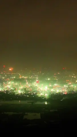 Phút giao thừa quê tôi. Toàn cảnh đốt pháo hoa nhìn từ trên cao tại xã Là Phù Huyện Hoài Đức Hà Nội.❤️❤️❤️ #ChúcMừngNămmới2025🇻🇳