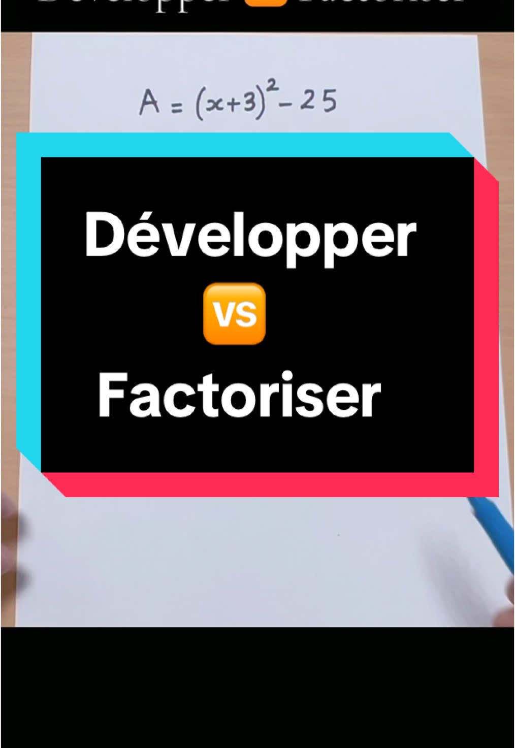 Développer 🆚 Factoriser. #math #maths #mathematiques #apprendresurtiktok #mathteacher #revision #lycee #brevet #france #fyp #astuce #astucemaths 